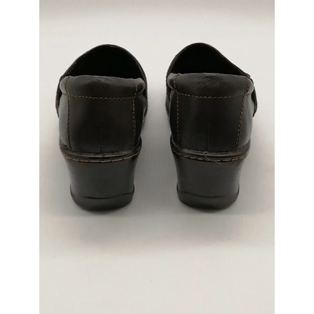 b.o.c. Shoes Loafers Womens Brown 7.5 Leather Clog Walking Comfort C78223